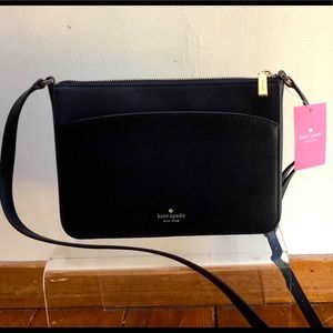 Kate Spade crossbody bag. Black leather. NWT